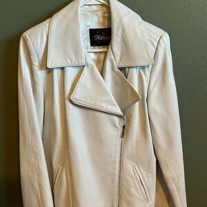 White Leather Coat